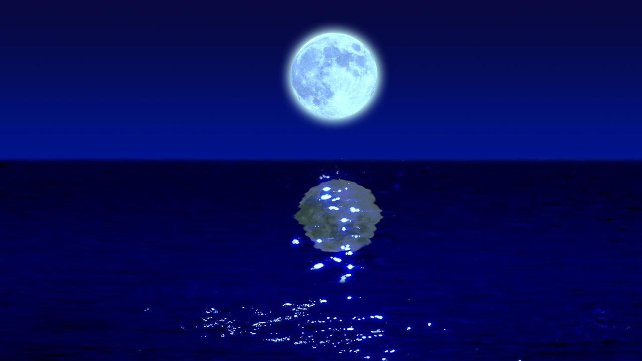 スーロン化からミンク族と月の関係を推察｜イメージ写真・夜空に輝く月